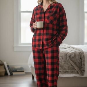 Wondershop Target Red‎ Black Buffalo Plaid Pajama Set Women XXL